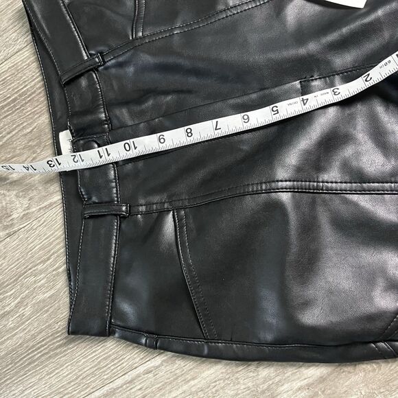 Aritzia Wilfred Black Rebel Pant Vegan Leather Straight Leg Pants Size 6 224 - Picture 9 of 11
